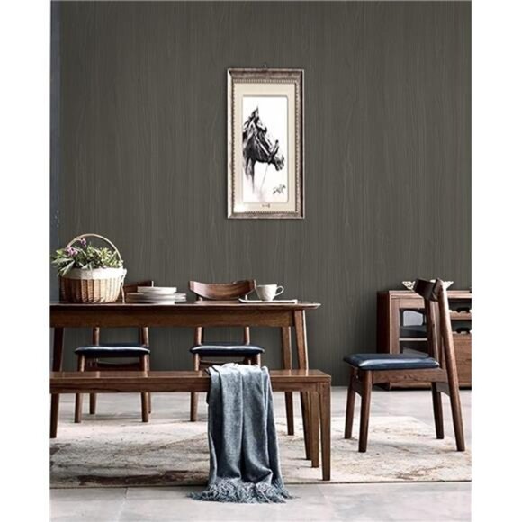 15.7In X 236In Gray Wood Contact Paper Wood Peel & Stick Wallpaper Self Adhesive - Picture 3 of 7